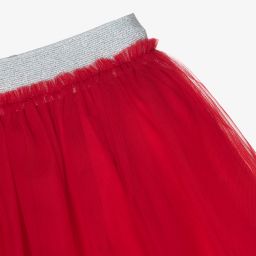 Il Gufo-Girls Red Tulle Skirt | Childrensalon Outlet
