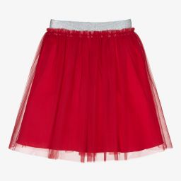 Il Gufo-Girls Red Tulle Skirt | Childrensalon Outlet