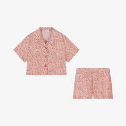 Il Gufo-Girls Rosy Cherry Cotton Ensemble | Childrensalon Outlet