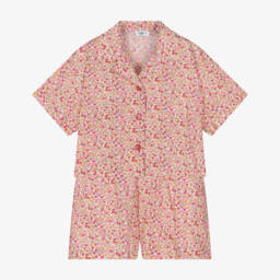 Il Gufo-Girls Rosy Cherry Cotton Ensemble | Childrensalon Outlet
