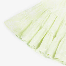 إيل غوفو-فستان بوبلين زهري أخضر للبنات لفصل الربيع | Childrensalon Outlet