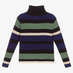 Il Gufo-Girls Striped Wool Sweater | Childrensalon Outlet