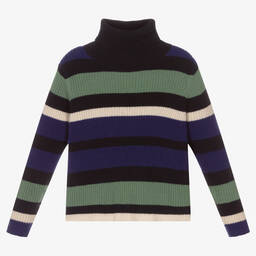 Il Gufo-Girls Striped Wool Sweater | Childrensalon Outlet