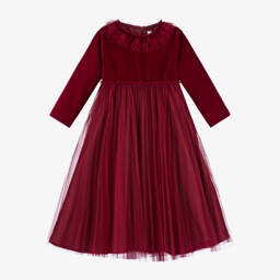 Il Gufo-Girls Velvet and Tulle Gown | Childrensalon Outlet