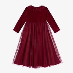 Il Gufo-Girls Velvet and Tulle Gown | Childrensalon Outlet