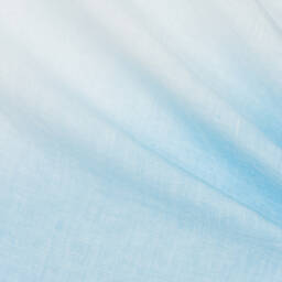 Il Gufo-Girls White & Blue Linen Ombré Dress | Childrensalon Outlet