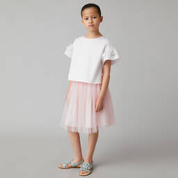 Il Gufo-Girls White Cotton Blouse | Childrensalon Outlet