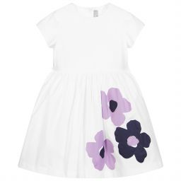 Il Gufo-فستان قطن بوبلين لون أبيض | Childrensalon Outlet