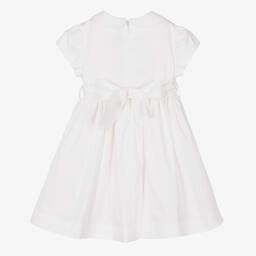 Il Gufo-Белое хлопковое платье для девочек | Childrensalon Outlet