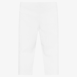 إيل غوفو-ليغنغز قطن جيرسي لون أبيض للبنات | Childrensalon Outlet