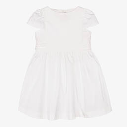 Il Gufo-Белое платье из хлопкового поплина | Childrensalon Outlet