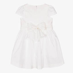 Il Gufo-Белое платье из хлопкового поплина | Childrensalon Outlet