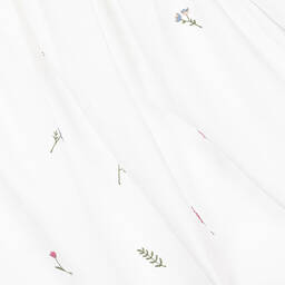 Il Gufo-Girls White Linen Pinafore Dress | Childrensalon Outlet