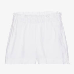 Il Gufo-Белые льняные шорты для девочек | Childrensalon Outlet