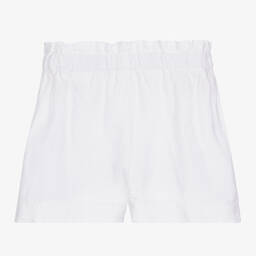 Il Gufo-Белые льняные шорты для девочек | Childrensalon Outlet