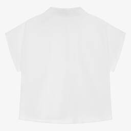 Il Gufo-Белая блузка из поплина для девочек | Childrensalon Outlet