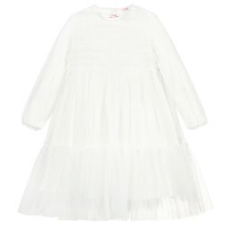 Il Gufo-Girls White Tulle Dress | Childrensalon Outlet