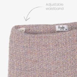 Il Gufo-Girls Wool Tweed Lilac Shorts | Childrensalon Outlet