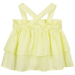 Il Gufo-Желтая хлопковая блузка для девочек | Childrensalon Outlet