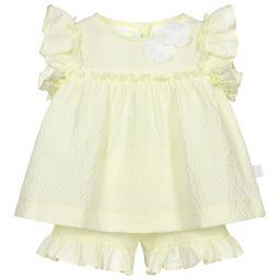 Il Gufo-Желтый комплект с шортами для девочек | Childrensalon Outlet