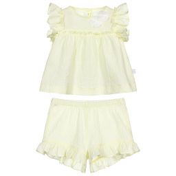 Il Gufo-Желтый комплект с шортами для девочек | Childrensalon Outlet