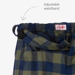 Il Gufo-Брюки в зелено-синюю клетку | Childrensalon Outlet