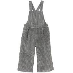 Il Gufo-Grey Corduroy Dungarees | Childrensalon Outlet