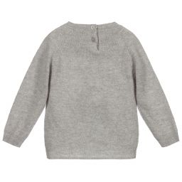 Il Gufo-Grey Knitted Wool Sweater | Childrensalon Outlet