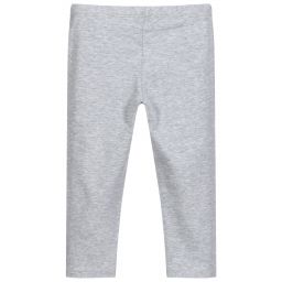 Il Gufo-Grey Marl Cotton Leggings | Childrensalon Outlet