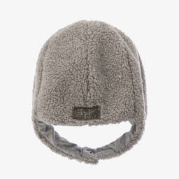Il Gufo-Серая шапка из шерпы-флиса с ушками | Childrensalon Outlet