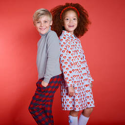 إيل غوفو-كنزة بياقة عالية صوف لون رمادي | Childrensalon Outlet