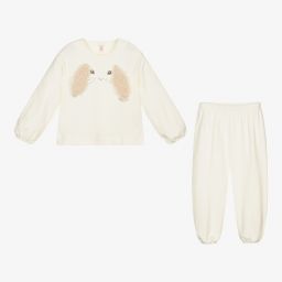 Il Gufo-Кремовый брючный комплект с кроликом | Childrensalon Outlet