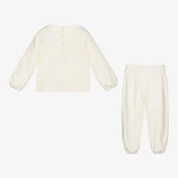 Il Gufo-Кремовый брючный комплект с кроликом | Childrensalon Outlet