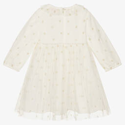 Il Gufo-فستان أطفال بناتي تول منقّط لون عاجي | Childrensalon Outlet