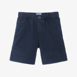 Il Gufo-Navy Cotton Twill Boys Shorts | Childrensalon Outlet