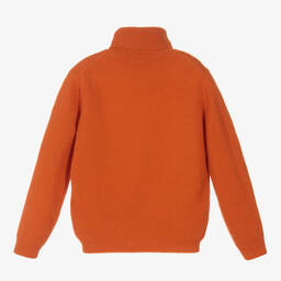 Il Gufo-Orange Wool Roll Neck Sweater | Childrensalon Outlet