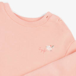 Il Gufo-Peachy Pink Toddler Cotton Ensemble | Childrensalon Outlet