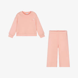 Il Gufo-Peachy Pink Toddler Cotton Ensemble | Childrensalon Outlet