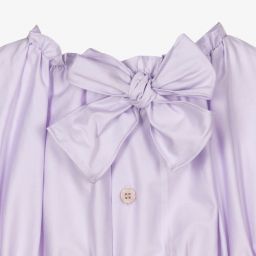 Il Gufo-Purple & Yellow Cotton Dress | Childrensalon Outlet