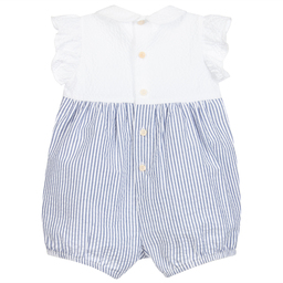 إيل غوفو-تبّان أطفال بناتي قطن مقلم لون أبيض وأزرق | Childrensalon Outlet