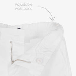 Il Gufo-Белые хлопковые шорты-бермуды | Childrensalon Outlet