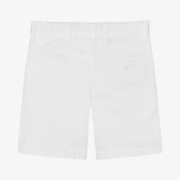 Il Gufo-Белые хлопковые шорты-бермуды | Childrensalon Outlet