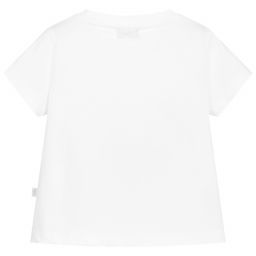 Il Gufo-White Cotton Parrot T-Shirt | Childrensalon Outlet