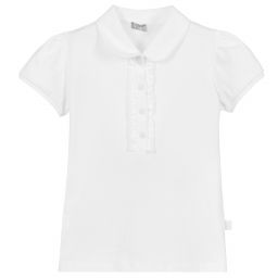 Il Gufo-Белая рубашка поло из хлопка | Childrensalon Outlet