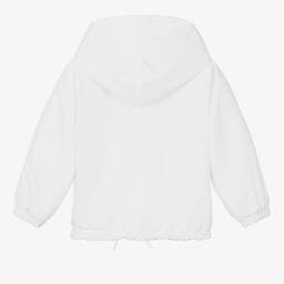 Il Gufo-جاكيت هودي واقي من الرياح لون أبيض للأطفال | Childrensalon Outlet