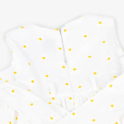 Il Gufo-Young Ladies' Daisy-Embellished Cotton Frock | Childrensalon Outlet