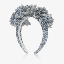 Irpa-Ободок с цветочным узором для девочек в лазурном цвете | Childrensalon Outlet