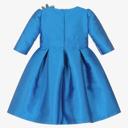 Irpa-فستان ساتان لون أزرق | Childrensalon Outlet