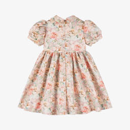 Irpa-فستان جاكار وردي للبنات | Childrensalon Outlet