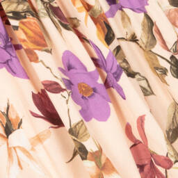 Irpa-Girls Blush Floral Satin Gown | Childrensalon Outlet